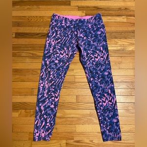 Pink and purple workout leggings, medium
